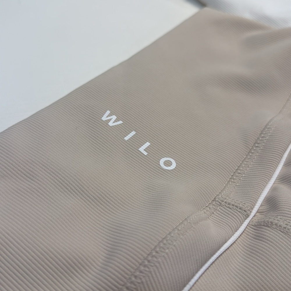 NWT ANTHROPOLOGIE WILO THE LABEL RACER PANEL CLAY RIBBED LEGGINGS SIZE M - Picture 7 of 7